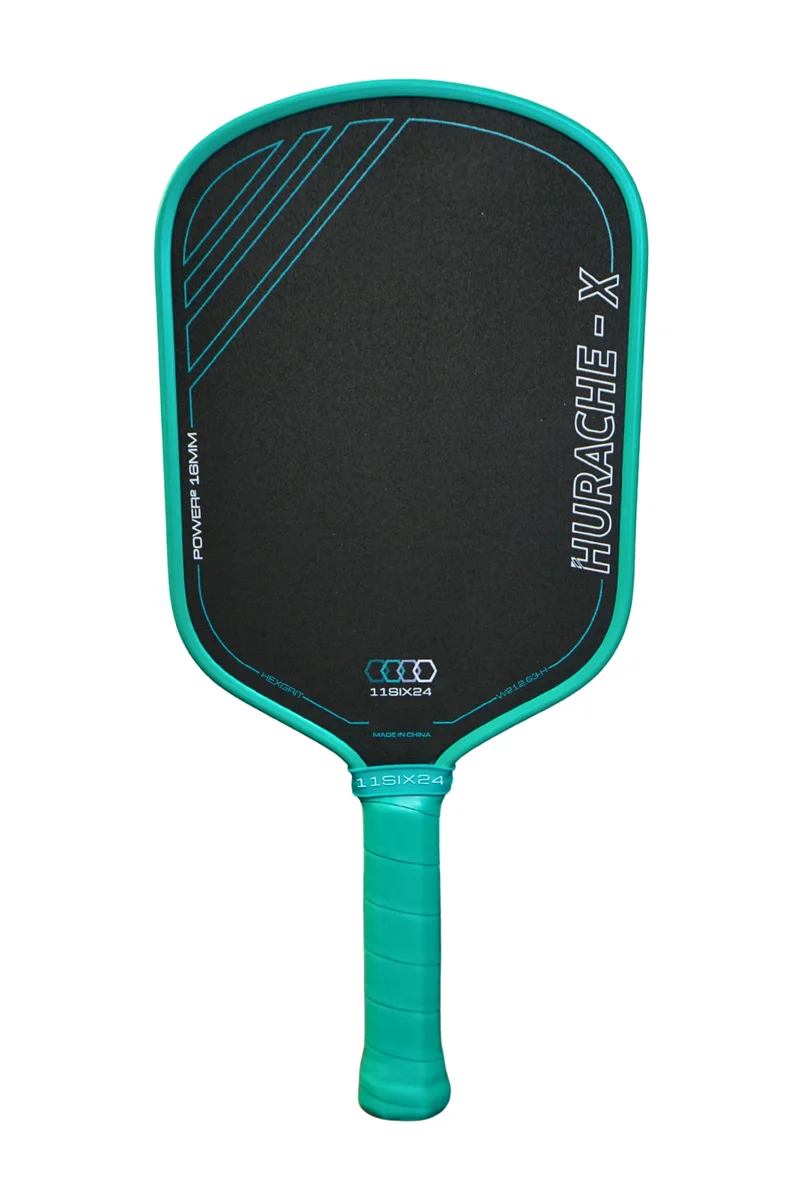 11SIX24 Hurache-X Power 2 8oz 16mm pickleball paddle — Carbon fiber with HexGrit surface face