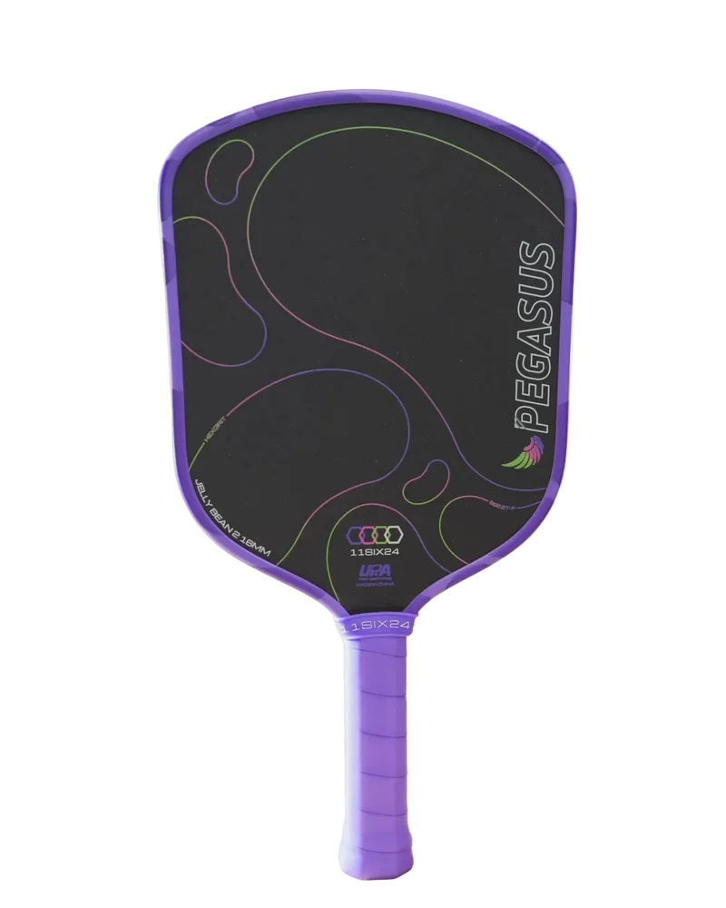 11SIX24 Pegasus Jelly Bean 2 8oz 16mm pickleball paddle — HexGrit face