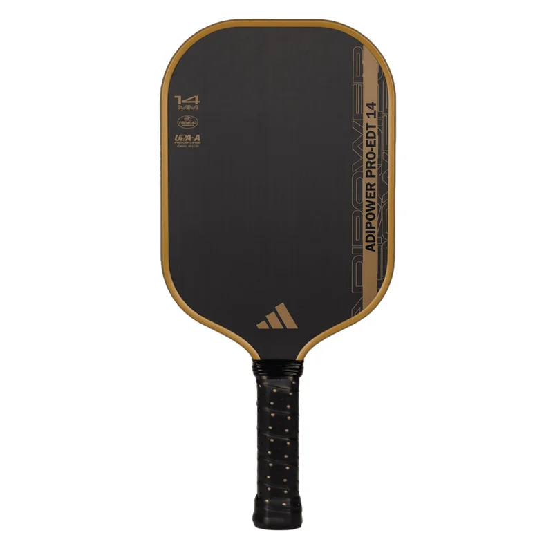 adidas AdiPower Pro EDT 14mm 7.8oz 14mm pickleball paddle — Raw carbon fiber face