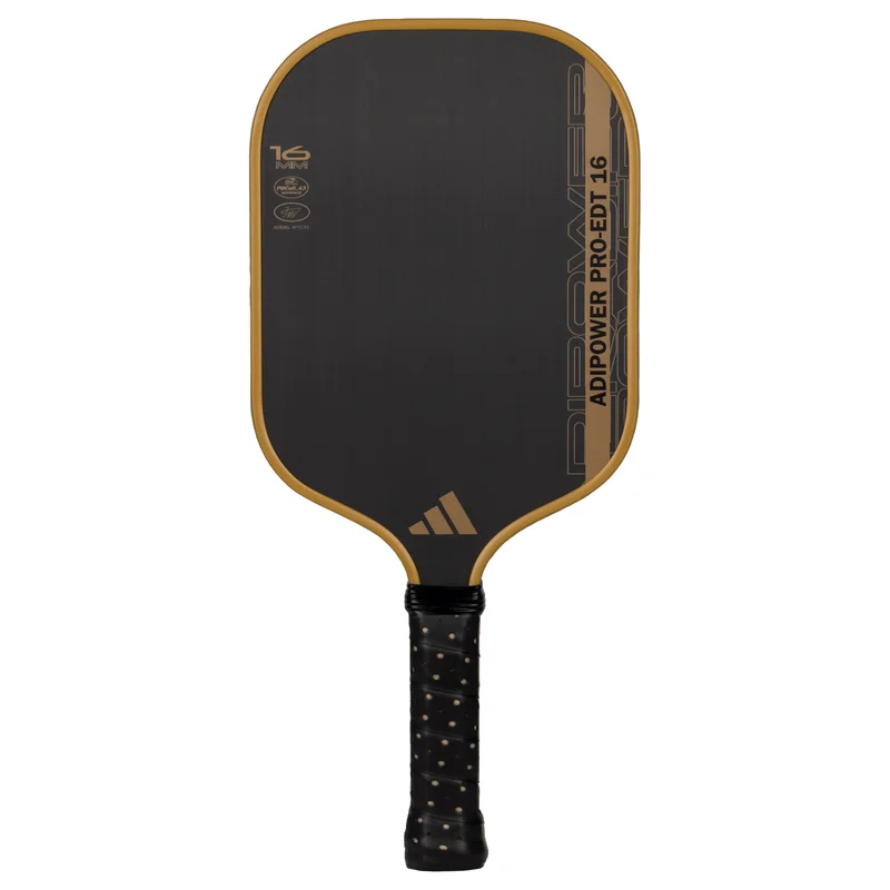 adidas AdiPower Pro EDT 16mm 7.8oz 16mm pickleball paddle — Raw carbon fiber face