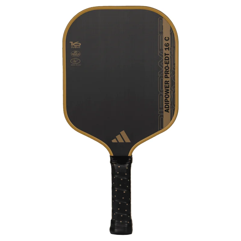 adidas AdiPower Pro EDT C 16mm 7.8oz 16mm pickleball paddle — Raw carbon fiber face