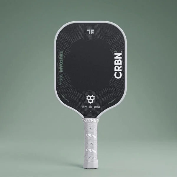 CRBN TruFoam Genesis 2 Widebody 14mm 7.9oz 14mm pickleball paddle — T700 raw carbon fiber face