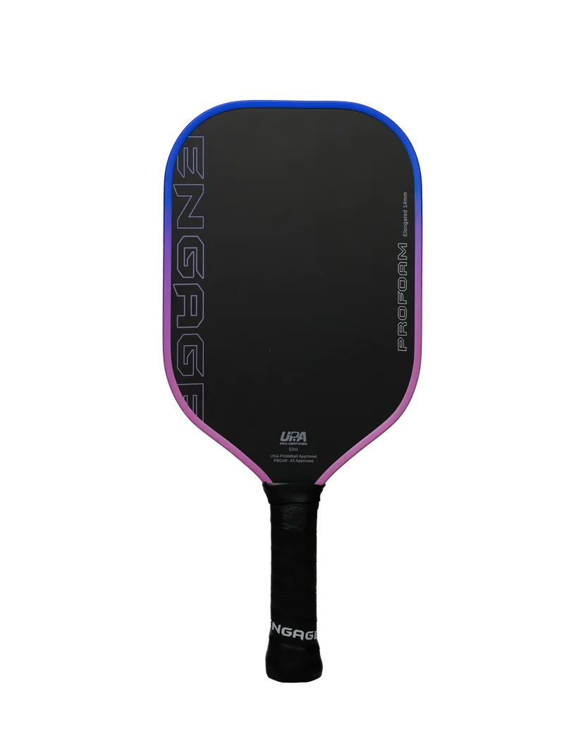 Engage ProFoam 14mm 7.8oz 14mm pickleball paddle — Raw carbon fiber face