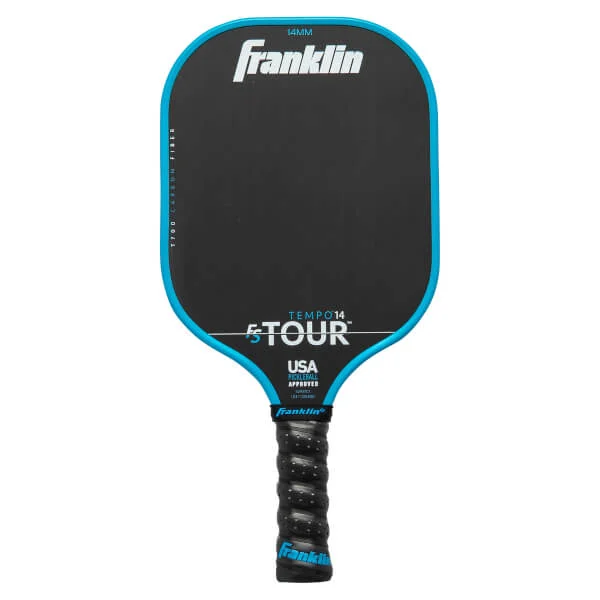 Franklin FS Tour Tempo 14mm 8oz 14mm pickleball paddle — T700 raw carbon fiber with peel-ply texture face