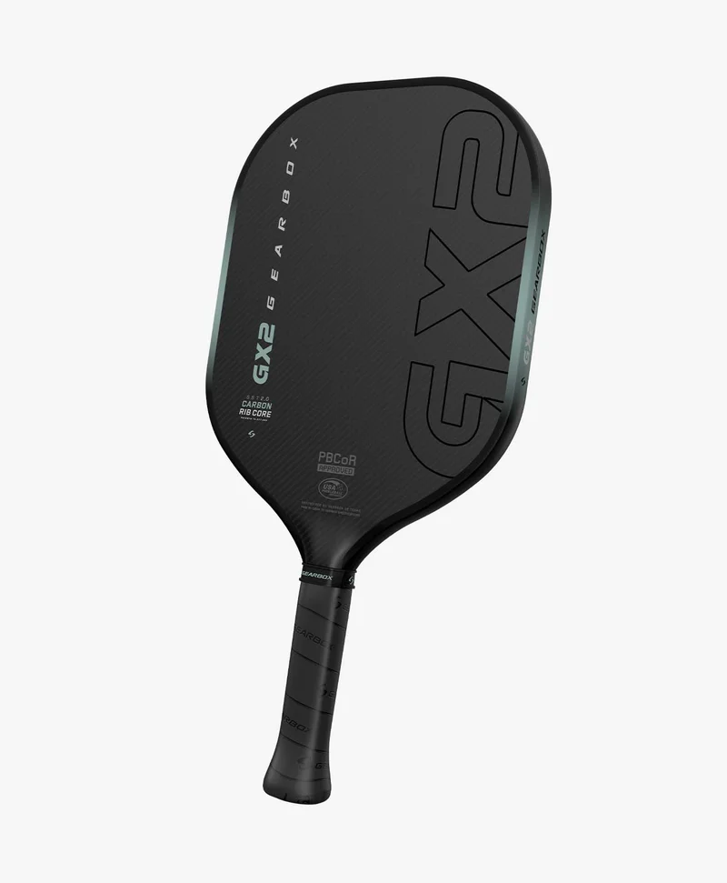 Gearbox GX2 Hyper 8oz 16mm pickleball paddle — 3K woven raw carbon face