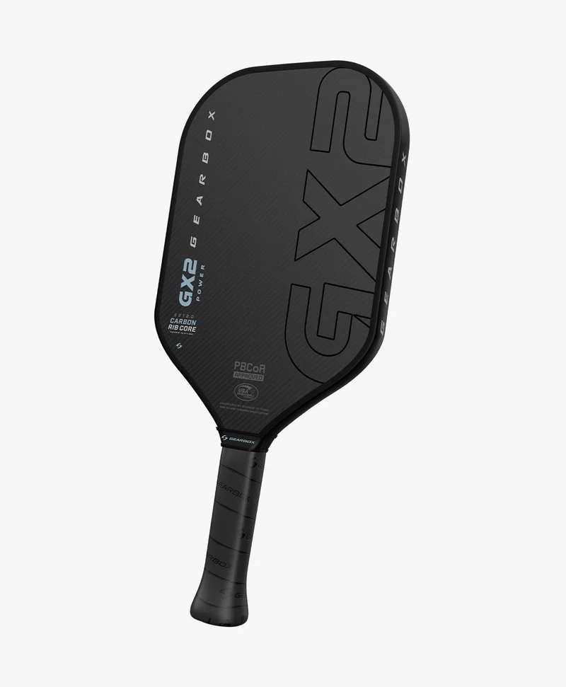 Gearbox GX2 Power Hybrid 16mm 8oz 16mm pickleball paddle — 3K woven raw carbon face