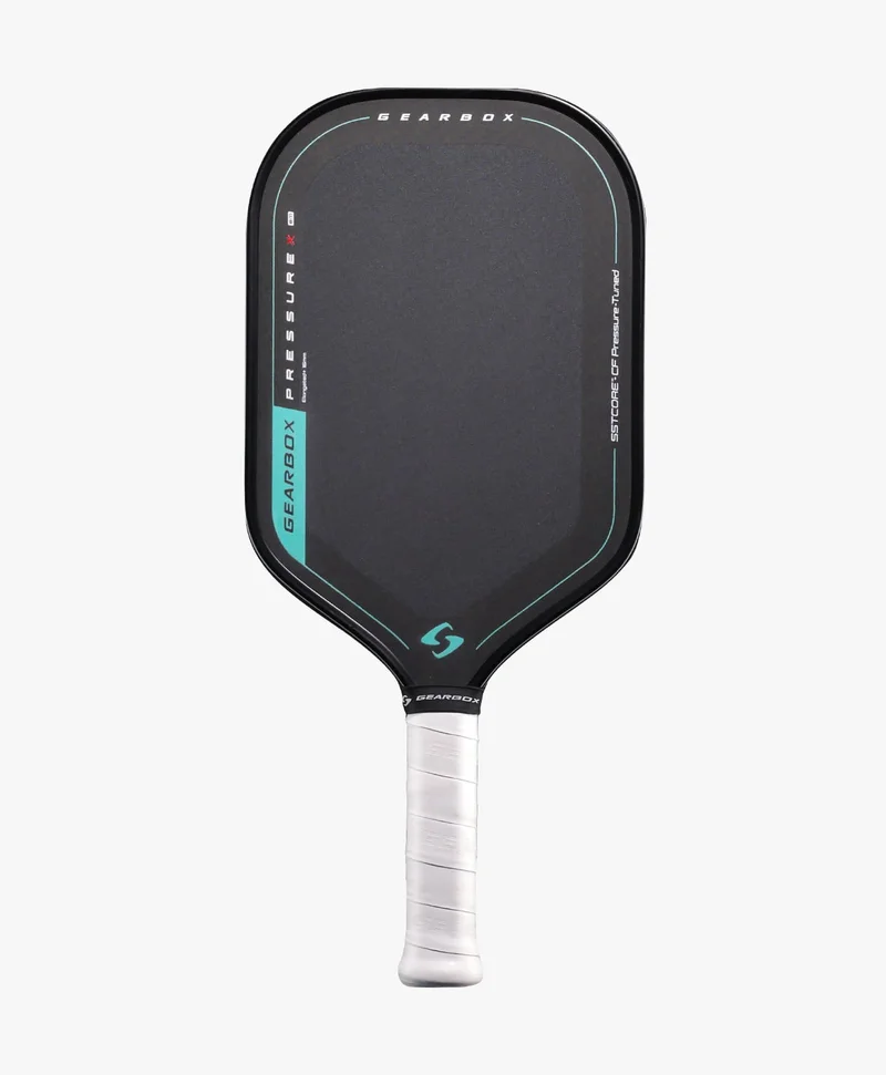 Gearbox Pressure X 8M 8oz 16mm pickleball paddle — UD tapered carbon fiber (grit surface) face
