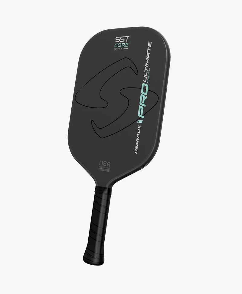 Gearbox Pro Ultimate Elongated 8oz 16mm pickleball paddle — Toray T700 raw carbon fiber face