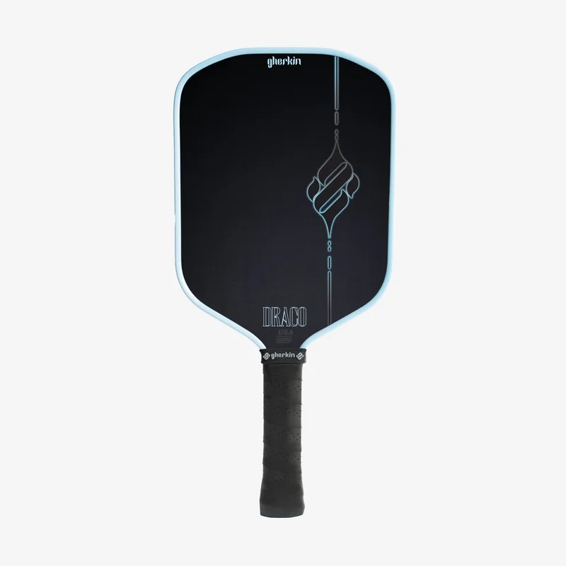 Gherkin Draco Hybrid 16mm 16mm pickleball paddle — Carbon fiber (raw) face