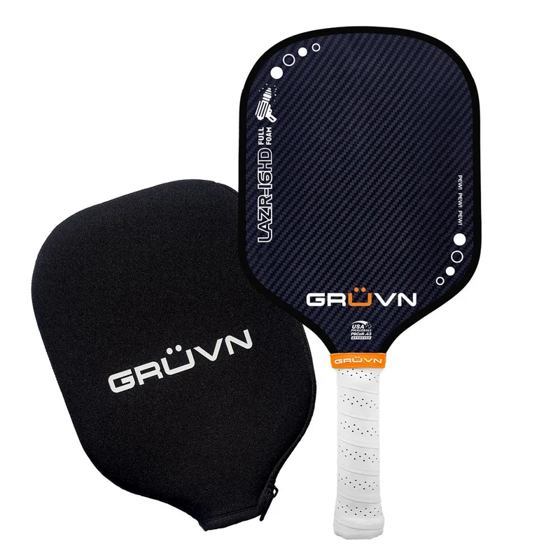 GRUVN LAZR-16HD 7.9oz 16mm pickleball paddle — Kevlar + T700 carbon fiber face