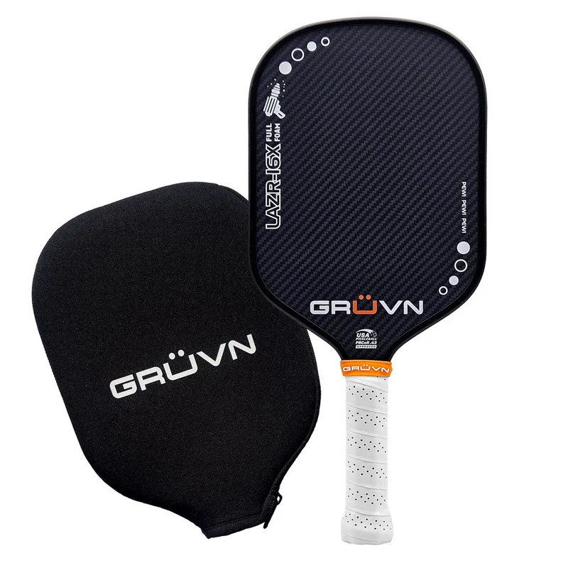 GRUVN LAZR-16X 8oz 16mm pickleball paddle — Kevlar + T700 carbon fiber face