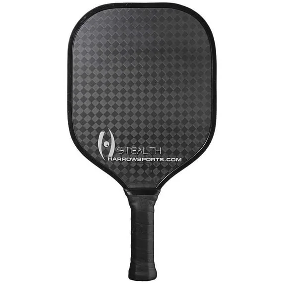 Harrow Stealth 14mm 7.5oz 14mm pickleball paddle — Raw carbon fiber face