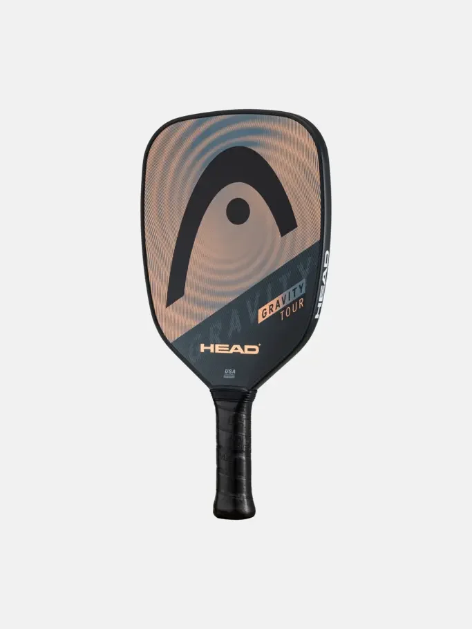 Head Gravity Tour 7.6oz 17mm pickleball paddle — 12K carbon fiber with SpinOn texture face