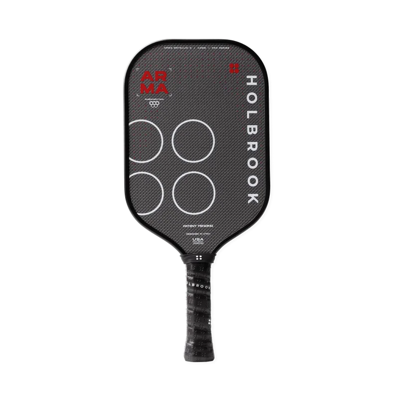 Holbrook Arma X 14mm 7.8oz 14mm pickleball paddle — Force-Tech carbon fiber, metallic weave face
