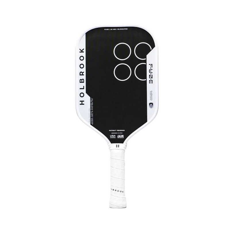 Holbrook Fuze Elongated 14mm 7.8oz 14mm pickleball paddle — Aramid fiber blended with carbon, textured peel-ply face