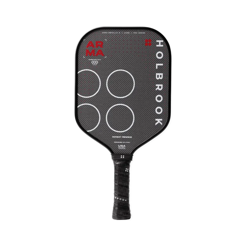 Holbrook Kinetic 14mm 7.6oz 14mm pickleball paddle — Aramid fiber blended with carbon, textured peel-ply face