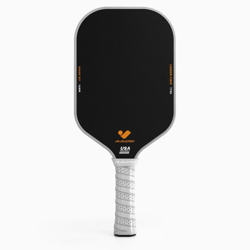 JOJOLEMON Shark 001 16mm 8oz 16mm pickleball paddle — Thermoformed T700SC carbon fiber with proprietary Teflon coating face