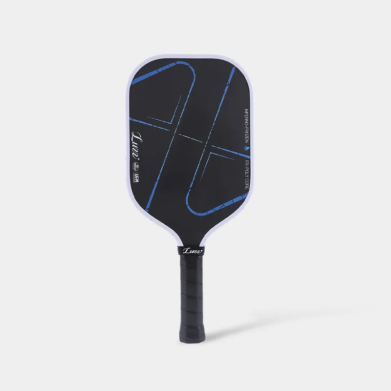 Luzz Inferno Frozen 7.76oz 16mm pickleball paddle — Carbon fiber with EP-12 epoxy matte surface face