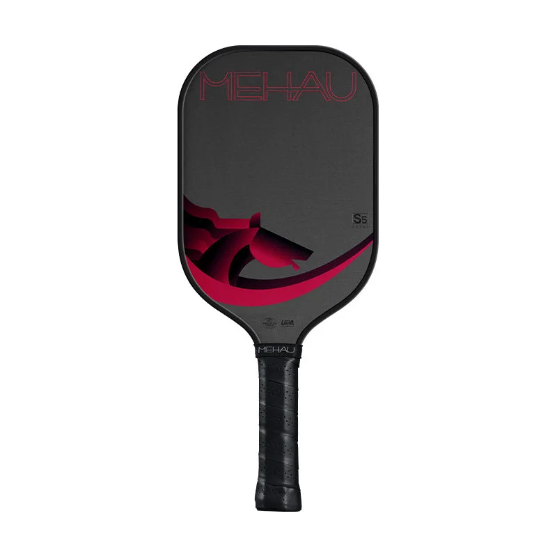 MEHAU S5 7.55oz 16mm pickleball paddle — Carbon fiber monocoque with air-chamber frame face