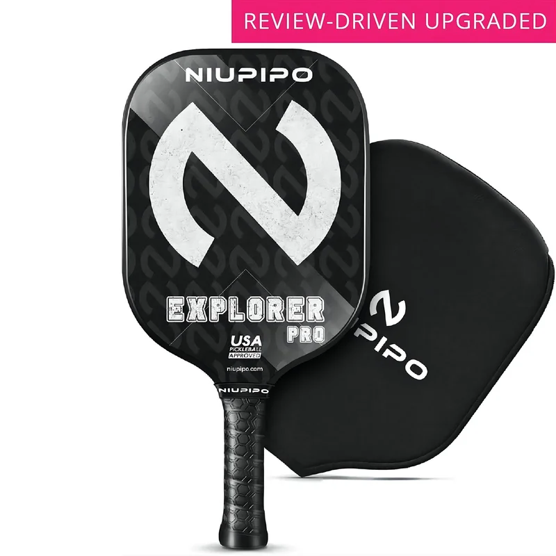 Niupipo Explorer Pro 7.3oz 13mm pickleball paddle — Carbon fiber composite face