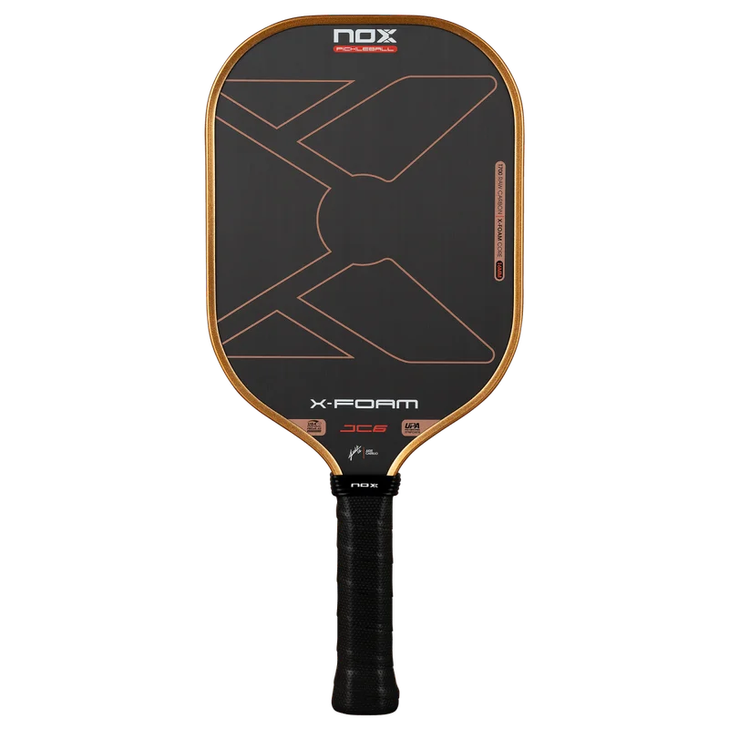 NOX X-FOAM JC6 16mm (Judit Castillo Signature) 16mm pickleball paddle — Textured T700 raw carbon fiber face