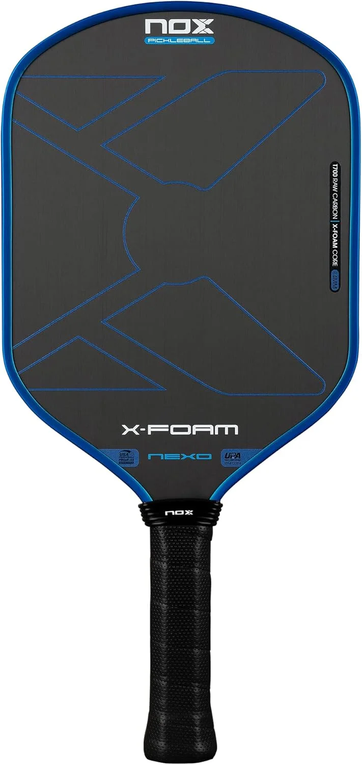 NOX X-FOAM Nexo 14mm 14mm pickleball paddle — Textured T700 raw carbon fiber face