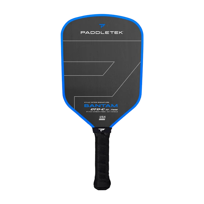 Paddletek Bantam GTO-C 7.7oz 14.3mm pickleball paddle — PT700 raw carbon fiber face