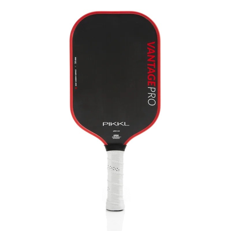 PIKKL Vantage Pro 16mm 7.95oz 16mm pickleball paddle — Multiweave raw carbon fiber face