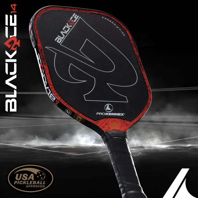 ProKennex Black Ace 14 7.8oz 14mm pickleball paddle — Toray Carbon Fiber (Carbon Fire) face