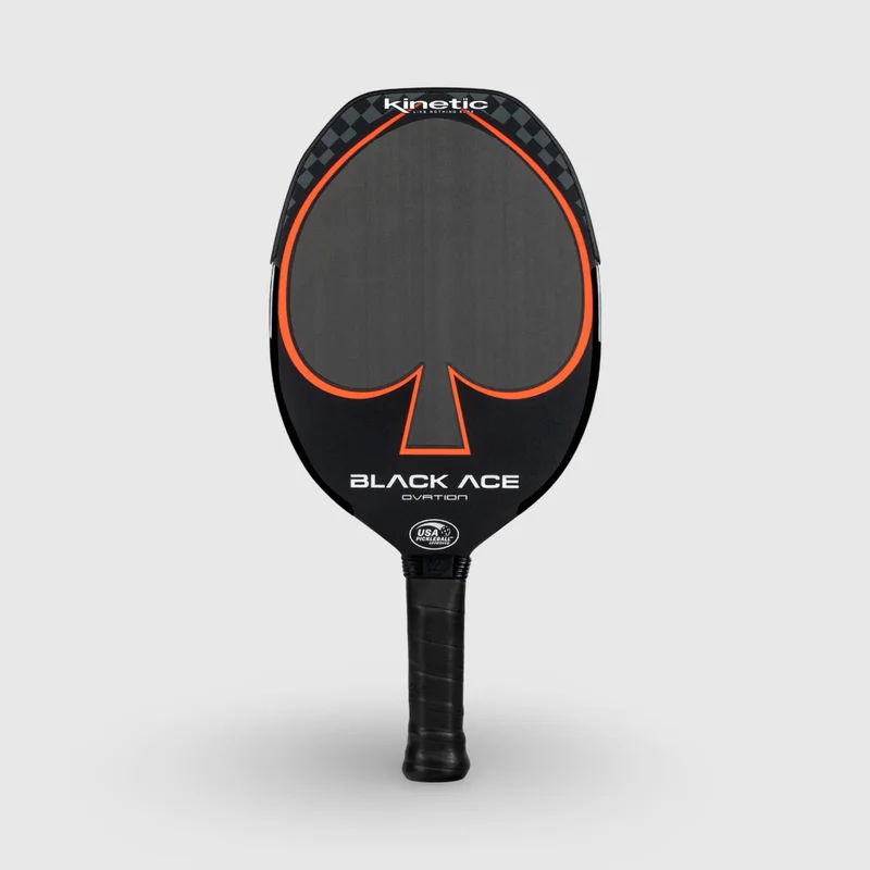 ProKennex Black Ace Ovation 7.9oz 11mm pickleball paddle — Single-piece textured Toray carbon fiber face