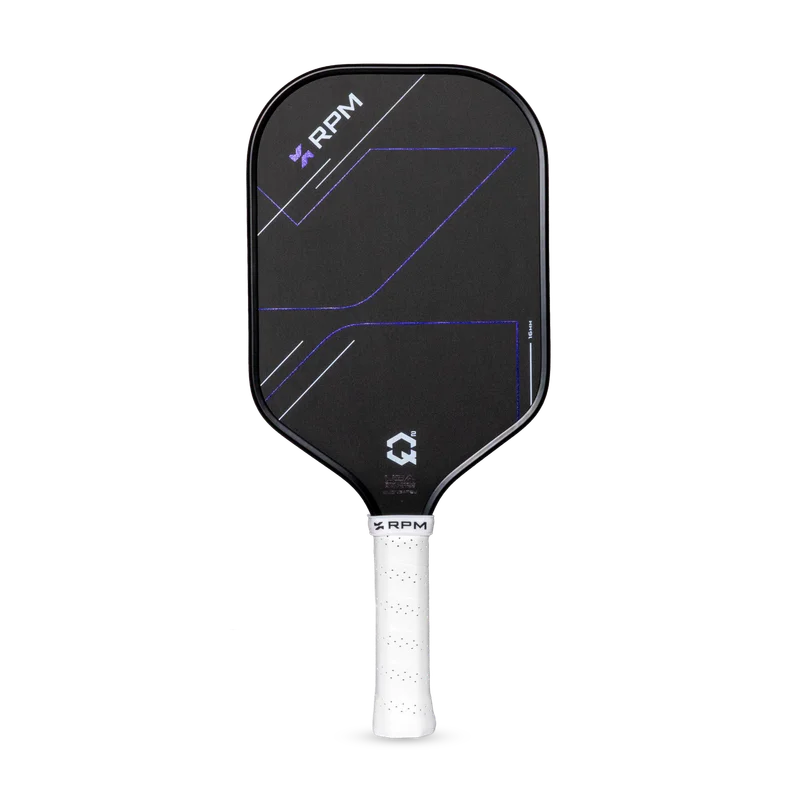 RPM Pickleball Q2 16mm Elongated 7.8oz 16mm pickleball paddle — Carbon fiber face