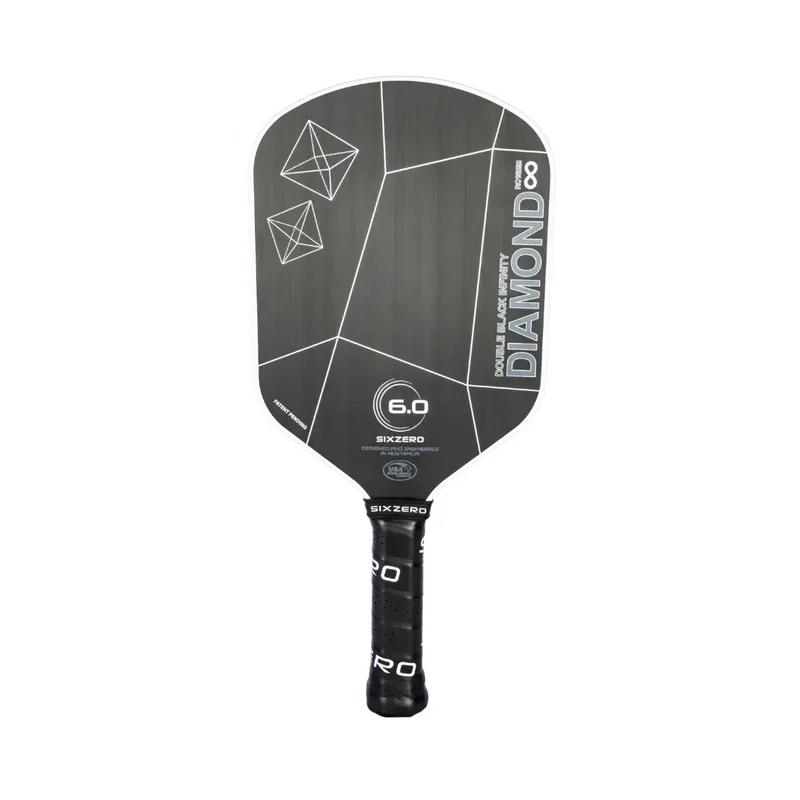 Six Zero Infinity Edgeless DBD Control 16mm 8.2oz 16mm pickleball paddle — Japanese Toray 700K carbon fiber face