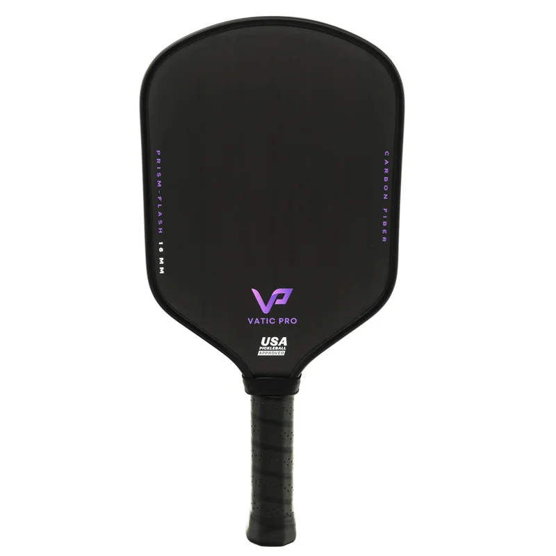 Vatic Pro Prism Flash 16mm 7.9oz 16mm pickleball paddle — Raw Toray T700 carbon fiber face