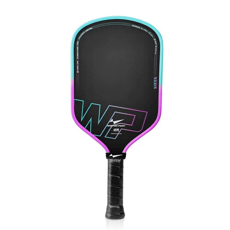 Warping Point Neon 16mm 16mm pickleball paddle — Triple-layer T700 raw carbon fiber face