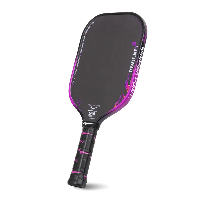 Warping Point Phoenix 13.3mm 7.8oz 13.3mm pickleball paddle — Carbon fiber face
